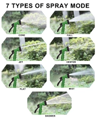 50 Ft Expandable Hose Pipe Nozzle For Garden Wash Car Bike With Spray Gun